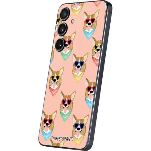 Bouffants and Broken Hearts Corgi Love Galaxy S25 Skin