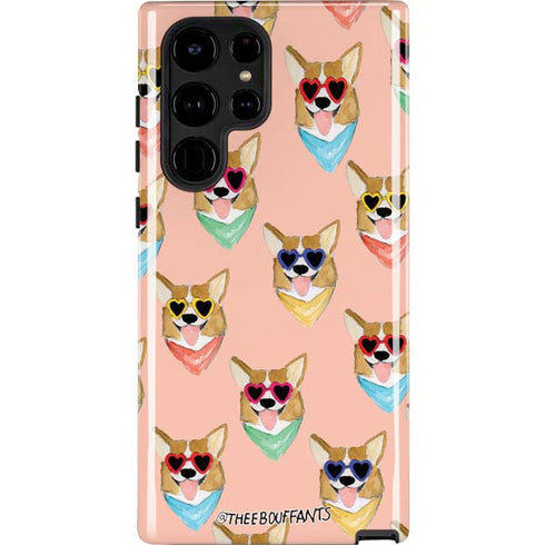 Bouffants and Broken Hearts Corgi Love Galaxy Cases