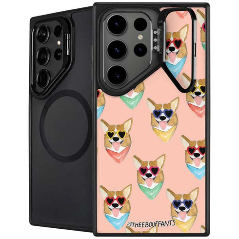 Bouffants and Broken Hearts Corgi Love Galaxy S25 Ultra Kickstand Case