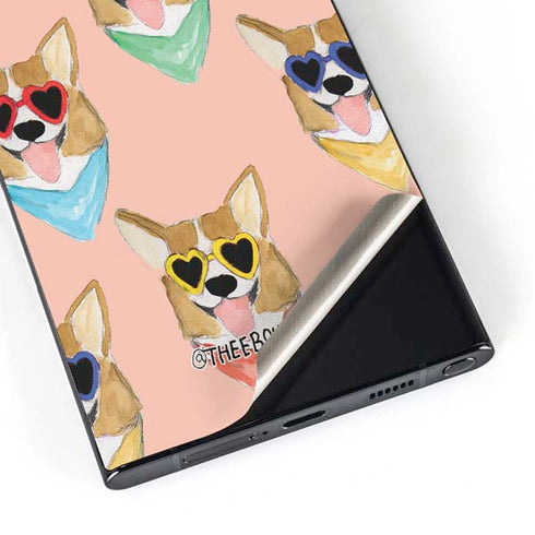 Bouffants and Broken Hearts Corgi Love Galaxy S24 Ultra Skin