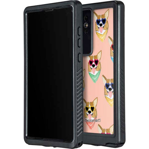 Bouffants and Broken Hearts Corgi Love Galaxy S24 Ultra Waterproof Case