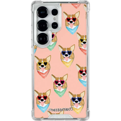 Bouffants and Broken Hearts Corgi Love Galaxy S25 Ultra Clear Case