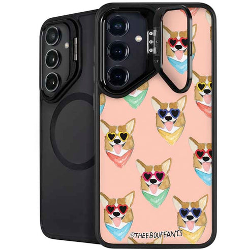 Bouffants and Broken Hearts Corgi Love Galaxy S26 Kickstand Case