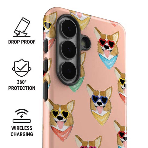 Bouffants and Broken Hearts Corgi Love Galaxy S26 Plus Impact Case