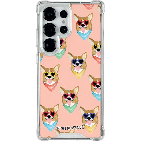 Bouffants and Broken Hearts Corgi Love Galaxy S26 Ultra Clear Case