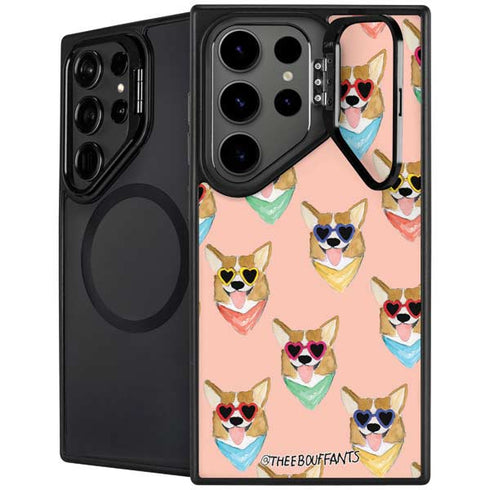 Bouffants and Broken Hearts Corgi Love Galaxy S26 Ultra Kickstand Case