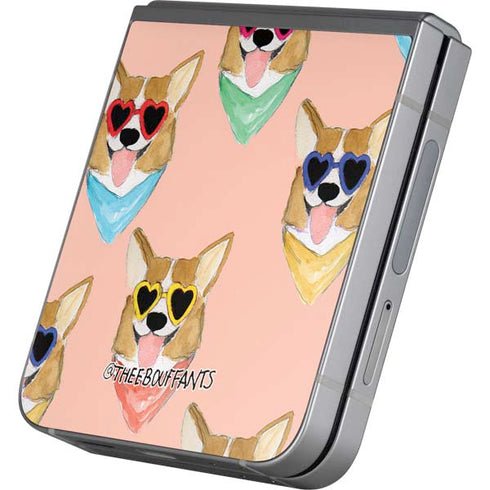 Bouffants and Broken Hearts Corgi Love Galaxy Z Flip6 Skin