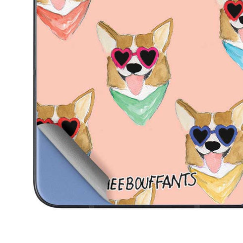 Bouffants and Broken Hearts Corgi Love Galaxy Z Fold5 5G Skin