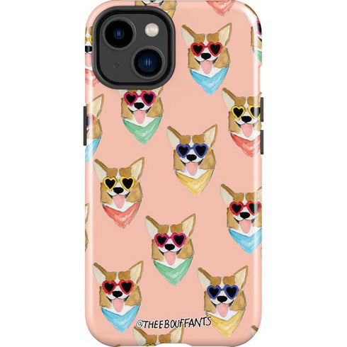 Bouffants and Broken Hearts Corgi Love iPhone 15 Impact Case