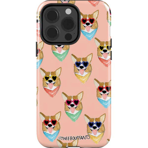 Bouffants and Broken Hearts Corgi Love iPhone 15 Pro Impact Case