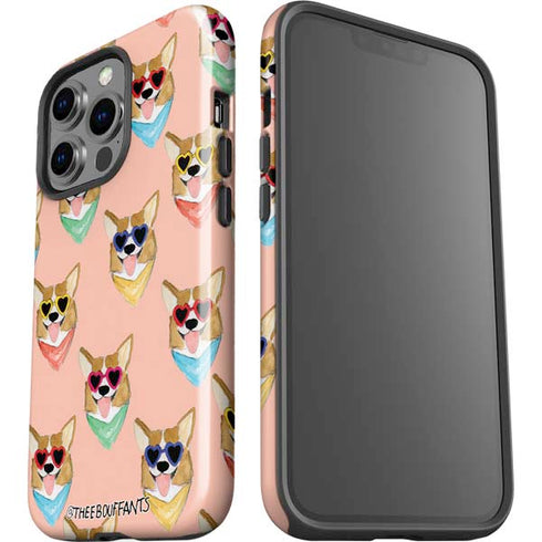 Bouffants and Broken Hearts Corgi Love iPhone 15 Pro Impact Case