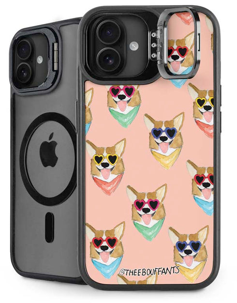 Bouffants and Broken Hearts Corgi Love iPhone 16 Plus Kickstand Case