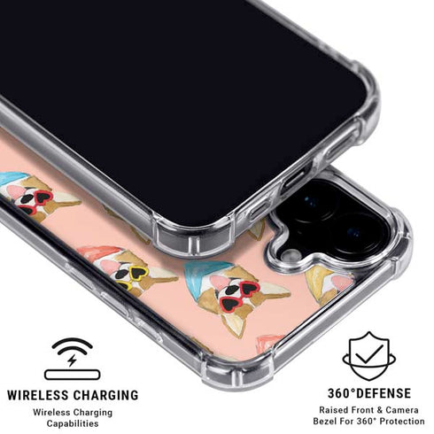 Bouffants and Broken Hearts Corgi Love iPhone 16 Plus MagSafe Case