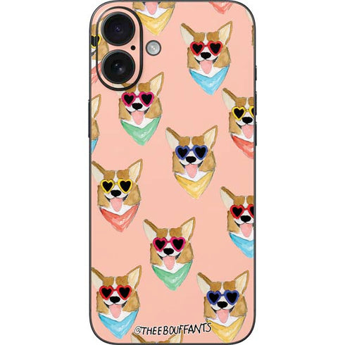 Bouffants and Broken Hearts Corgi Love iPhone 16 Plus Skin