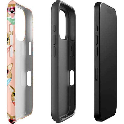 Bouffants and Broken Hearts Corgi Love iPhone 16 Pro Impact Case