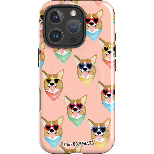 Bouffants and Broken Hearts Corgi Love iPhone 16 Pro Magsafe Impact Case