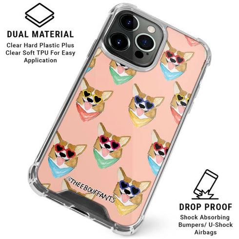 Bouffants and Broken Hearts Corgi Love iPhone 16 Pro Max Clear Case