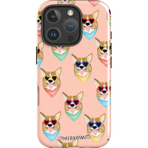 Bouffants and Broken Hearts Corgi Love iPhone 16 Pro Max Impact Case