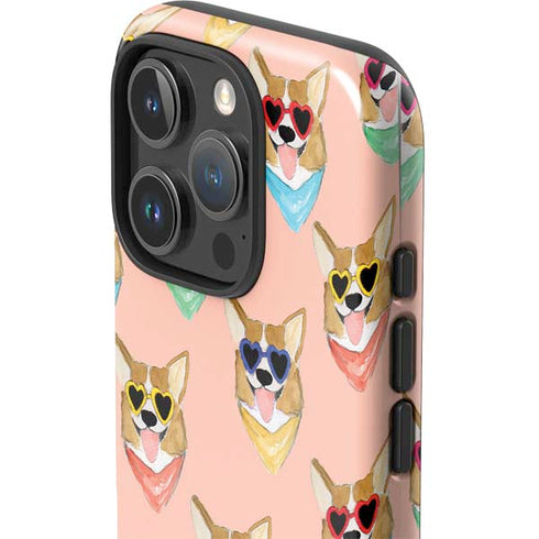 Bouffants and Broken Hearts Corgi Love iPhone 16 Pro Max Impact Case