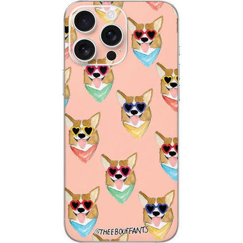 Bouffants and Broken Hearts Corgi Love iPhone 16 Pro Max Skin