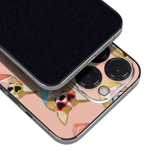 Bouffants and Broken Hearts Corgi Love iPhone 16 Pro Max Skin