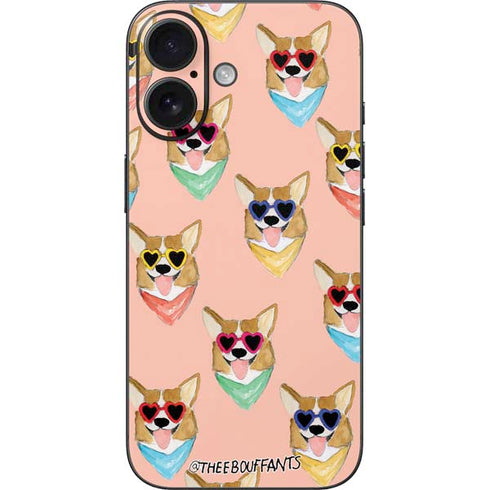 Bouffants and Broken Hearts Corgi Love iPhone 16 Skin