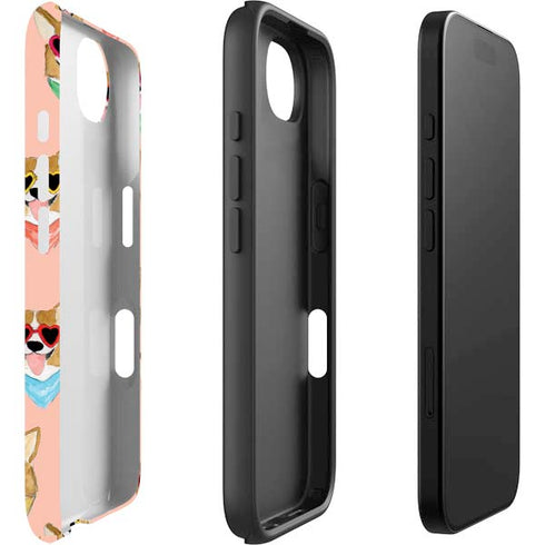 Bouffants and Broken Hearts Corgi Love iPhone 16e Impact Case