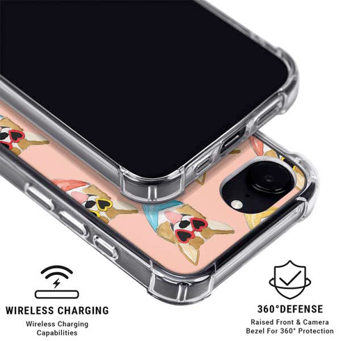 Bouffants and Broken Hearts Corgi Love iPhone 16e MagSafe Case