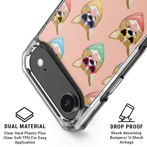 Bouffants and Broken Hearts Corgi Love iPhone 17 Air Clear Case