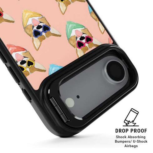 Bouffants and Broken Hearts Corgi Love iPhone 17 Air Kickstand Case