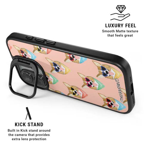 Bouffants and Broken Hearts Corgi Love iPhone 17 Kickstand Case