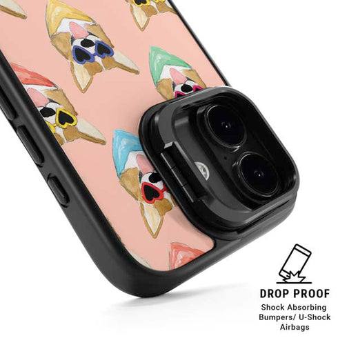Bouffants and Broken Hearts Corgi Love iPhone 17 Kickstand Case