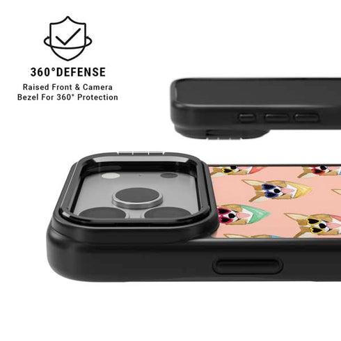 Bouffants and Broken Hearts Corgi Love iPhone 17 Pro Max Kickstand Case