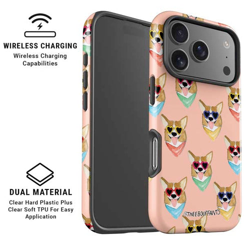 Bouffants and Broken Hearts Corgi Love iPhone 17 Pro Max Magsafe Impact Case