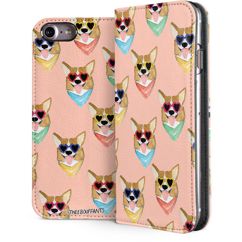 Bouffants and Broken Hearts Corgi Love iPhone 8 Folio Case
