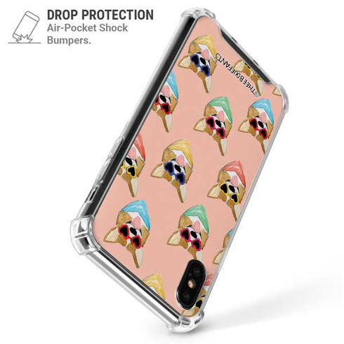 Bouffants and Broken Hearts Corgi Love iPhone X/XS Clear Case
