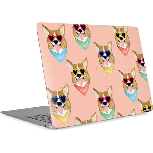 Bouffants and Broken Hearts Corgi Love Apple MacBook Air Skin
