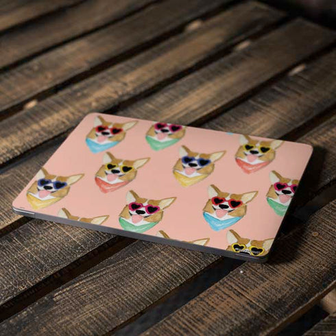 Bouffants and Broken Hearts Corgi Love Apple MacBook Air Skin