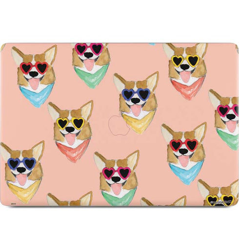 Bouffants and Broken Hearts Corgi Love MacBook Skins