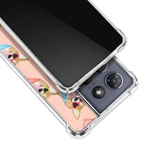 Bouffants and Broken Hearts Corgi Love Moto G 5G (2025) Clear Case
