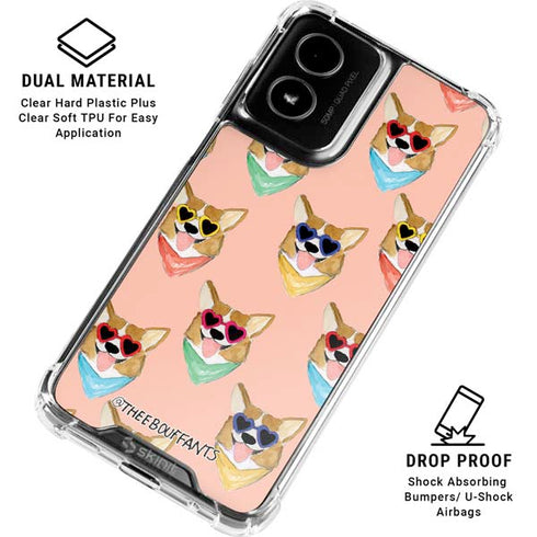 Bouffants and Broken Hearts Corgi Love Moto G Power 5G (2024) Clear Case