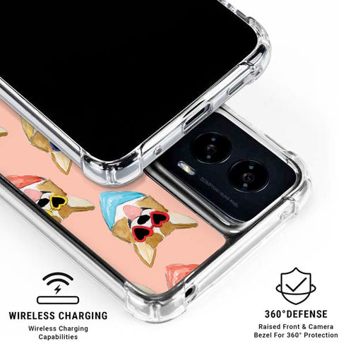 Bouffants and Broken Hearts Corgi Love Moto G Power 5G (2024) Clear Case