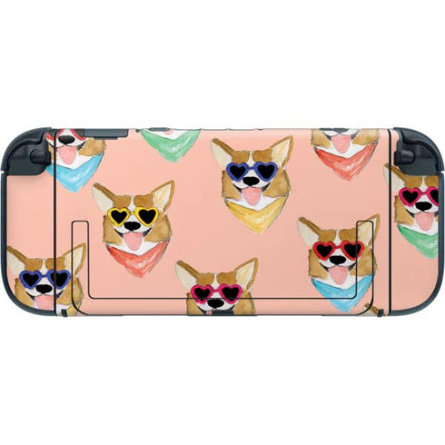 Bouffants and Broken Hearts Corgi Love Nintendo Switch 2 (2025) with Joy-Con Skin