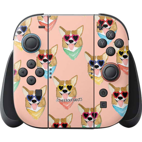 Bouffants and Broken Hearts Corgi Love Nintendo Skins