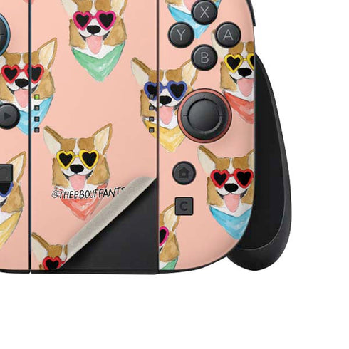 Bouffants and Broken Hearts Corgi Love Nintendo Switch 2 (2025) Joy-Con Controller Skin