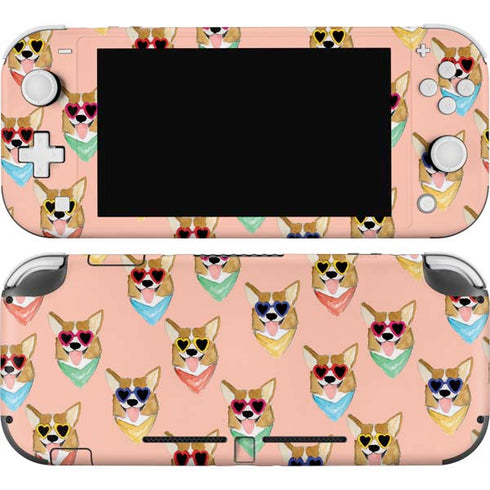 Bouffants and Broken Hearts Corgi Love Nintendo Skins