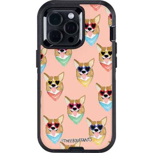 Bouffants and Broken Hearts Corgi Love Otterbox Defender iPhone Skin