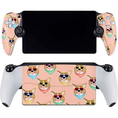 Bouffants and Broken Hearts Corgi Love PlayStation PS5 Skins