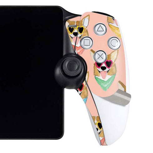 Bouffants and Broken Hearts Corgi Love PlayStation Portal Remote Player Skin