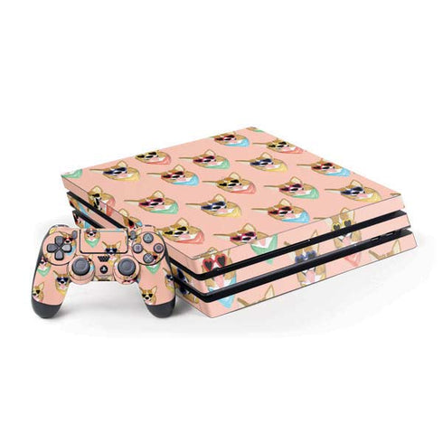 Bouffants and Broken Hearts Corgi Love PlayStation PS4 Skins
